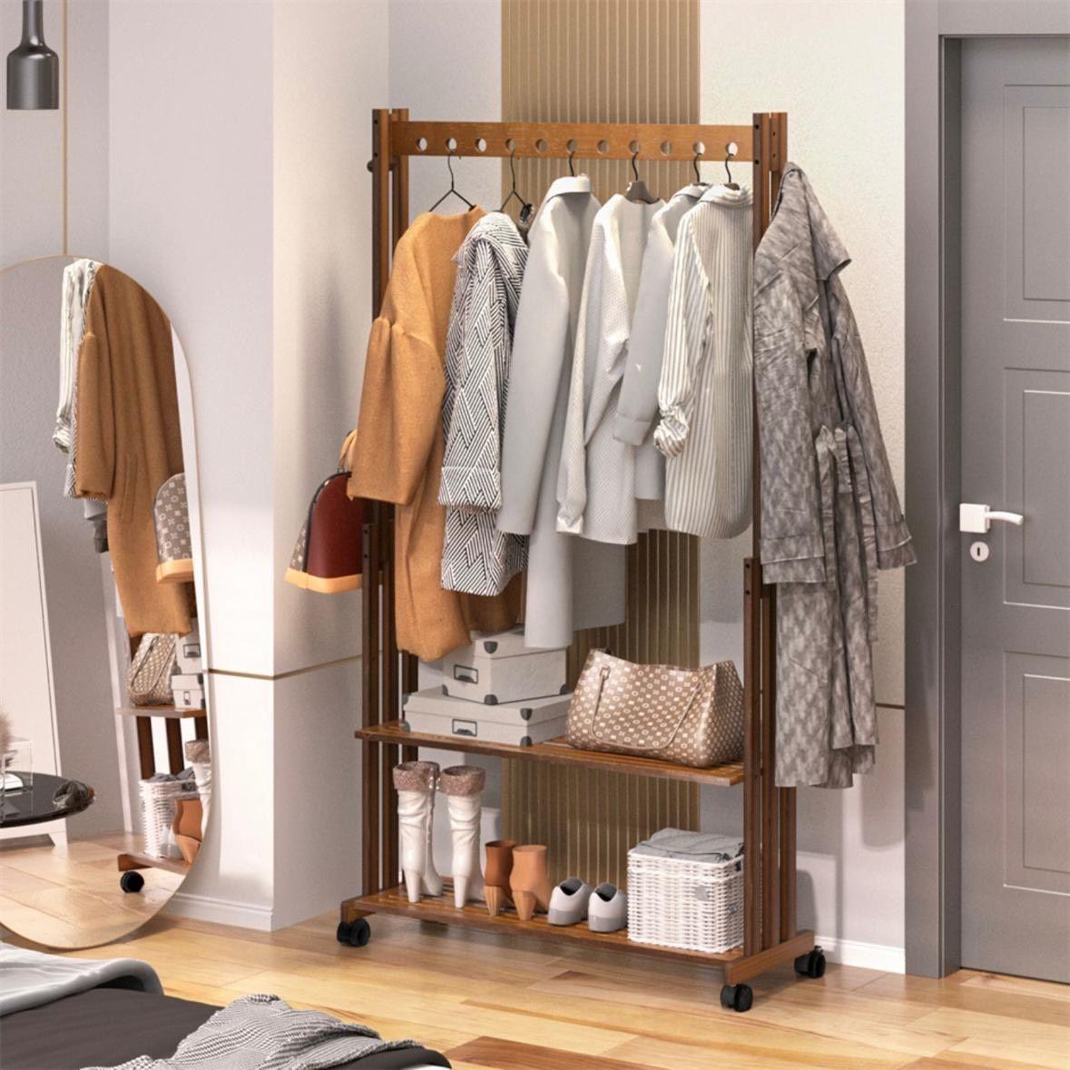 Kleiderständer Bambus Vintage Garderobe