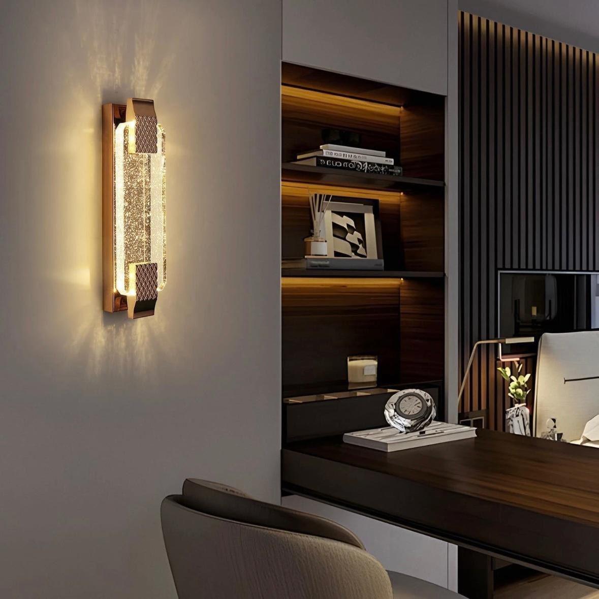 Kristall LED Wandleuchte Gold Modern 8–12W