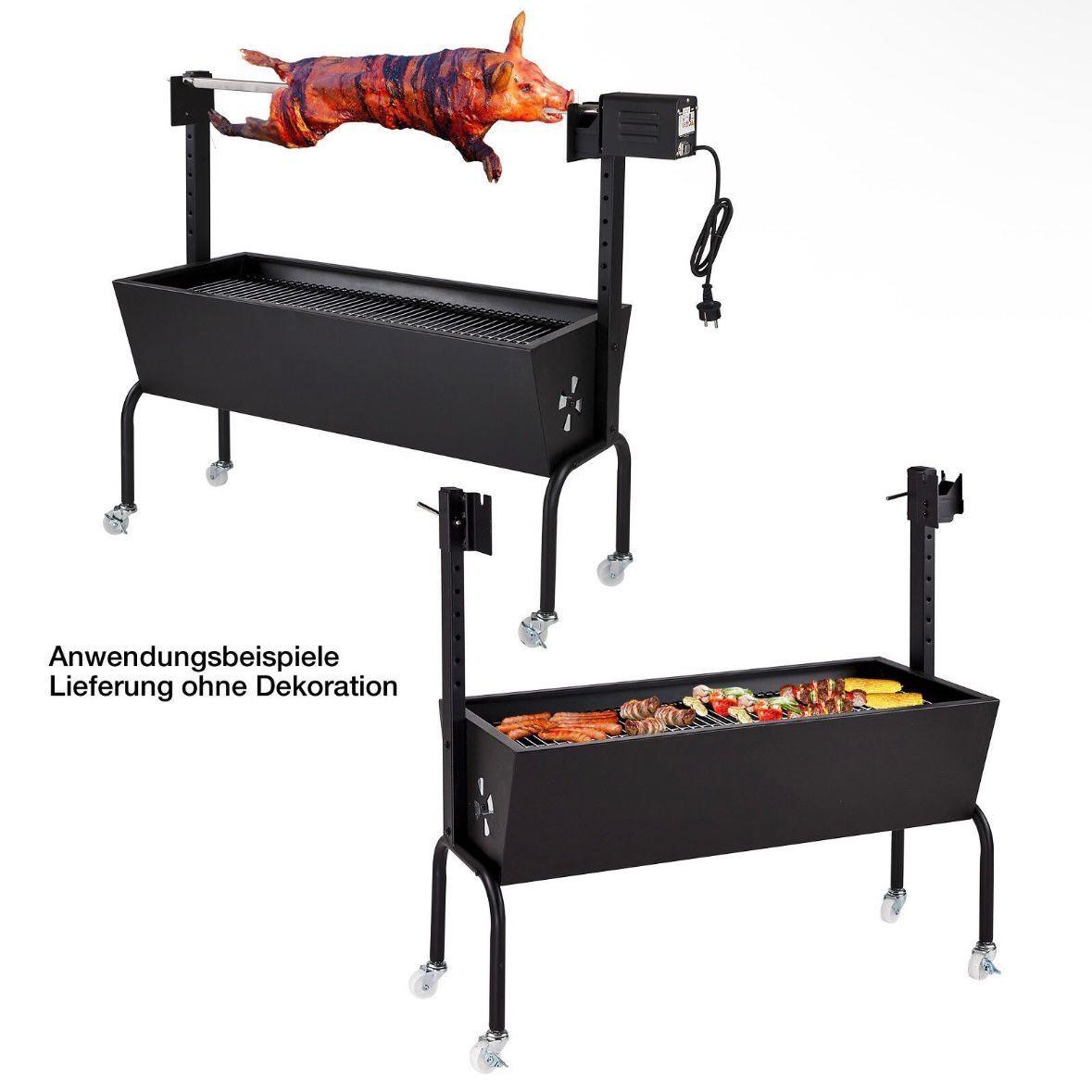 Spanferkelgrill Lammgrill mit Drehspieß Grill Spanferkel