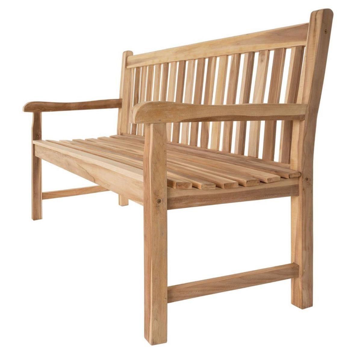 Teak Gartenbank 3 Sitzer Holzbank 150cm
