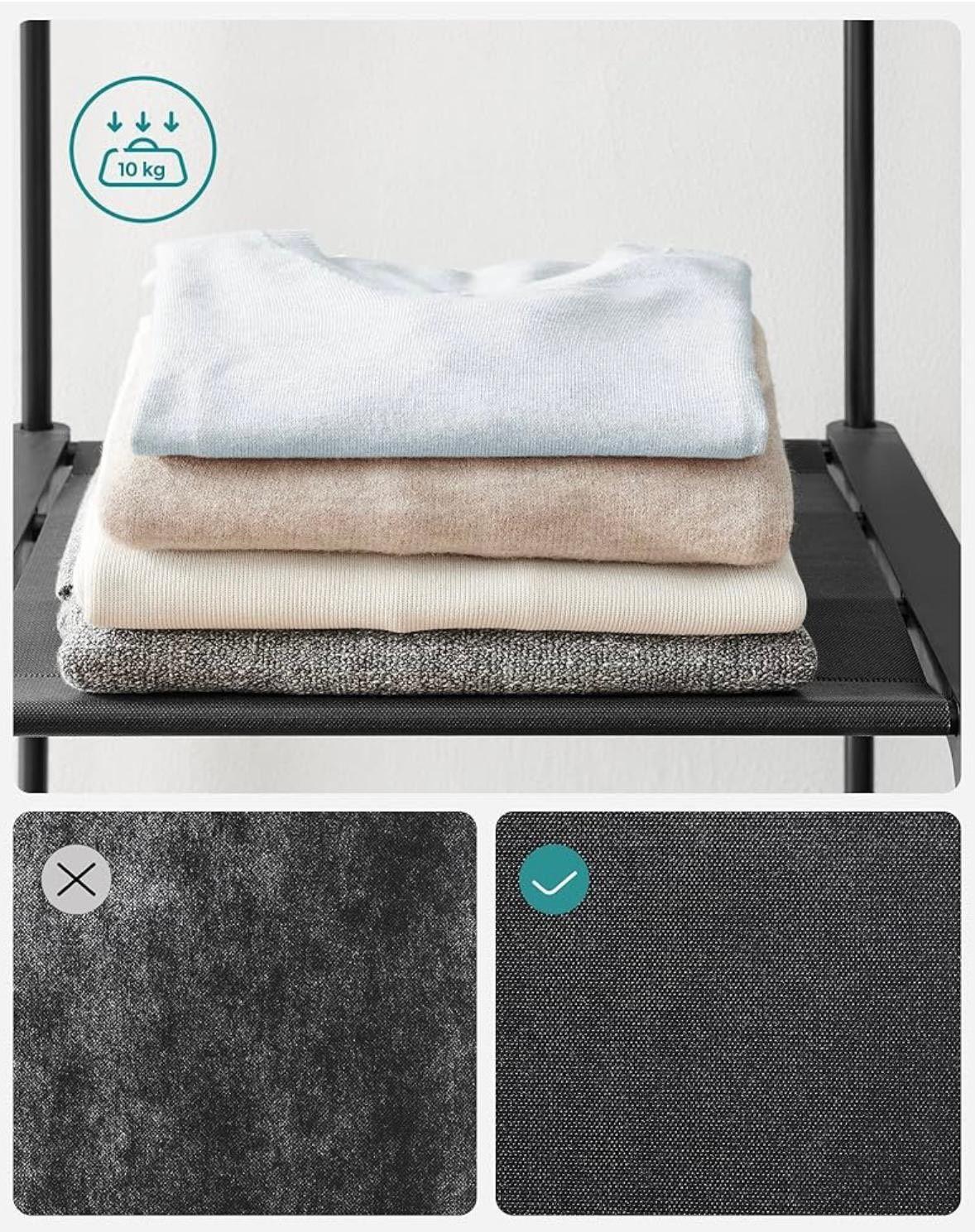 Kleiderschrank/Kleiderständer mit 4 Fächern platzsparend & modern
