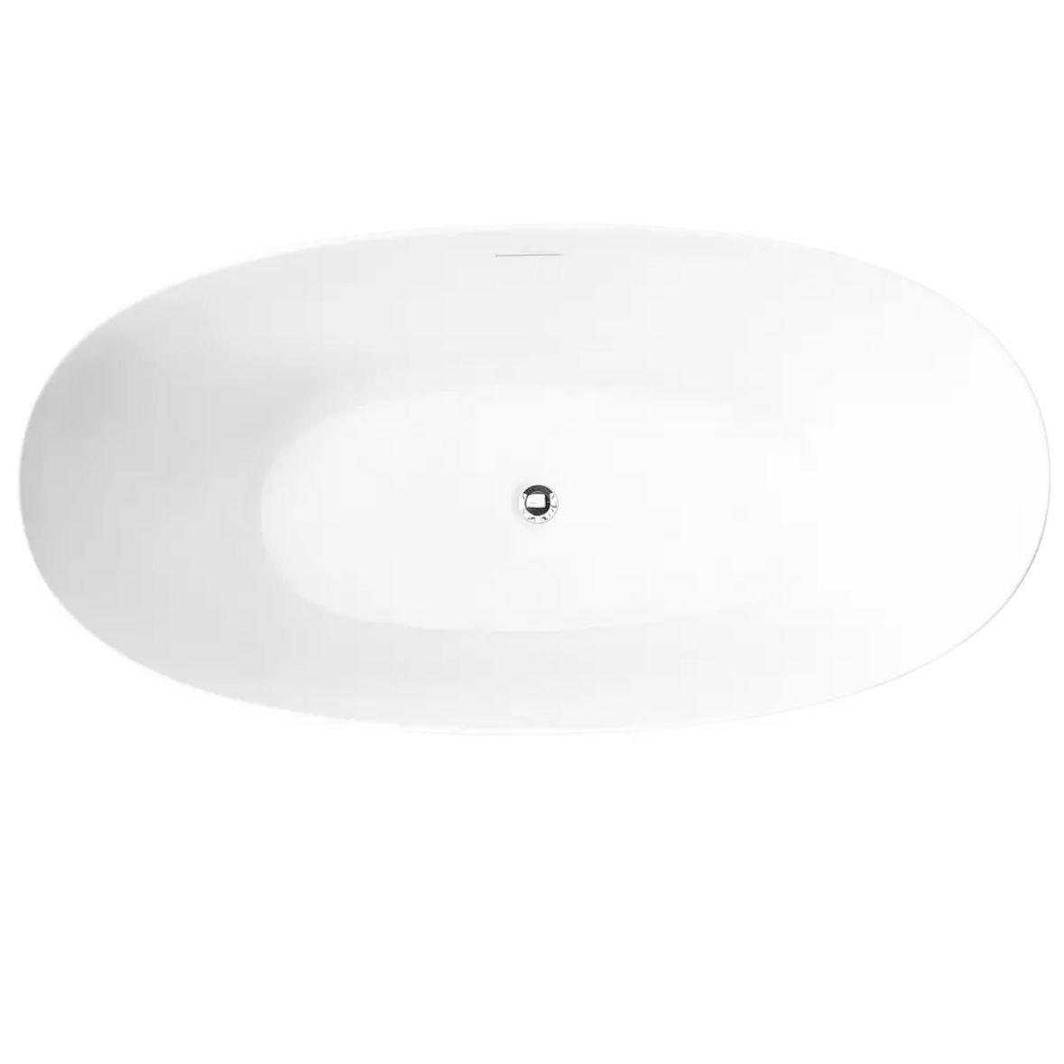 Freistehende Badewanne 170cm Oval Acryl Diamantmuster 289L