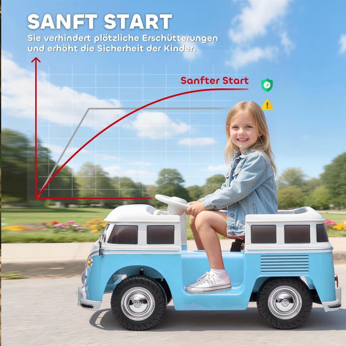 Volkswagen T1 Camper Kinder Elektroauto 12V mit MP3 & Licht
