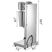 Milchshake Mixer Doppelkopf Edelstahl