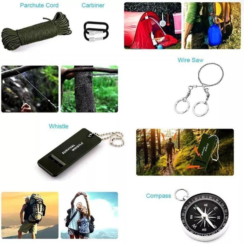 33tlg Survival-Set im Rucksack Outdoor & Notfallausrüstung