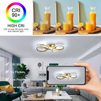 LED Deckenleuchte Gold Bogendesign 36W kaltweiß