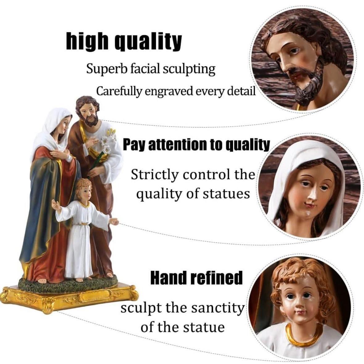 Heilige Familie Statue religiöse Figur Kunstharz Deko