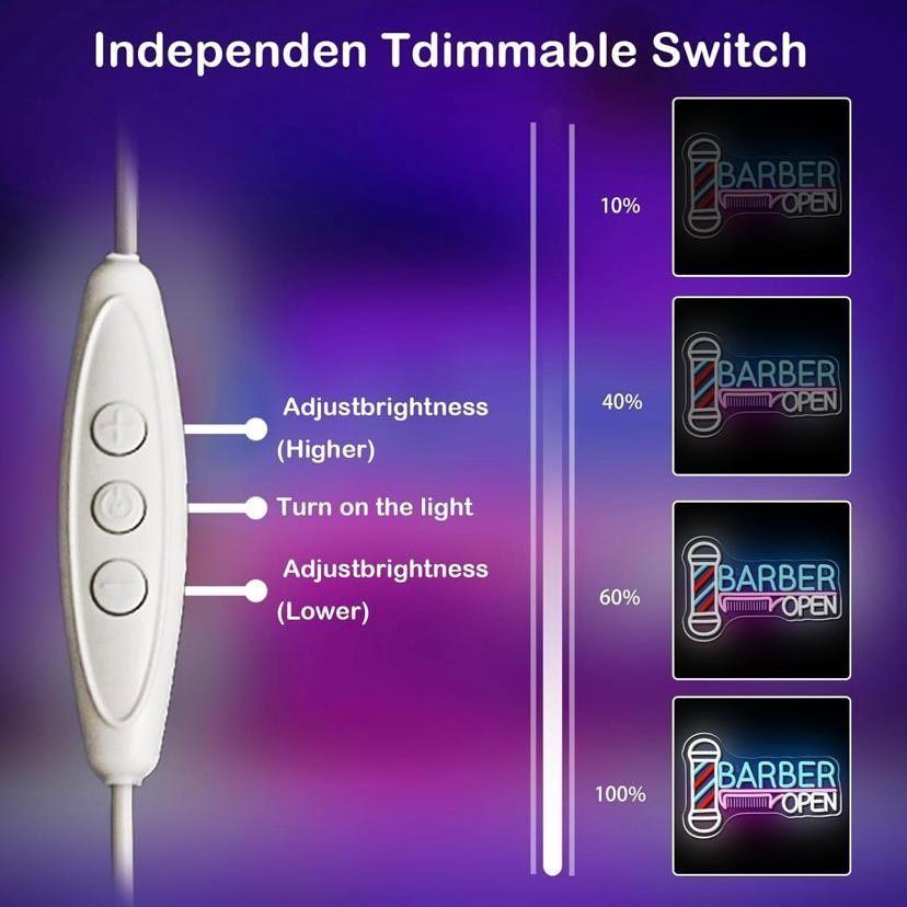 LED Neon Schild Barber OPEN