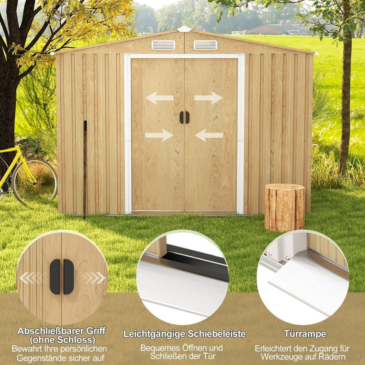 Gartenschuppen Gerätehaus 7m³ Schuppen Geräteschrank