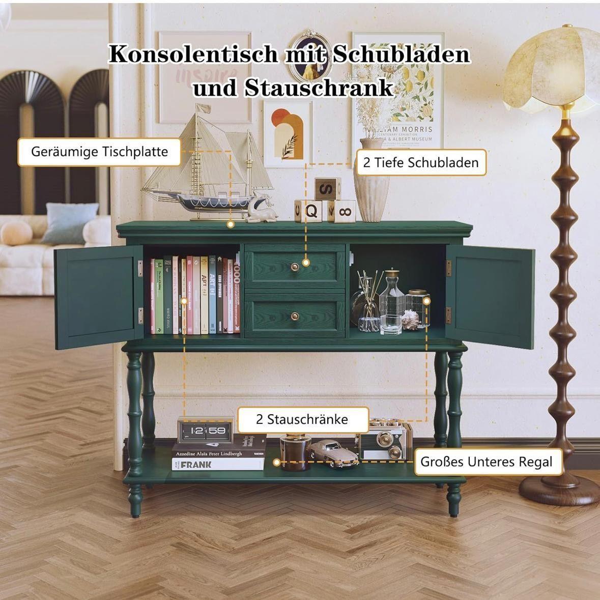 Antiker Konsolentisch Retro Grün