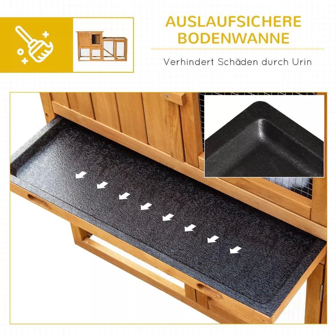 Kaninchenstall Kleintierstall Holz mit Auslauf