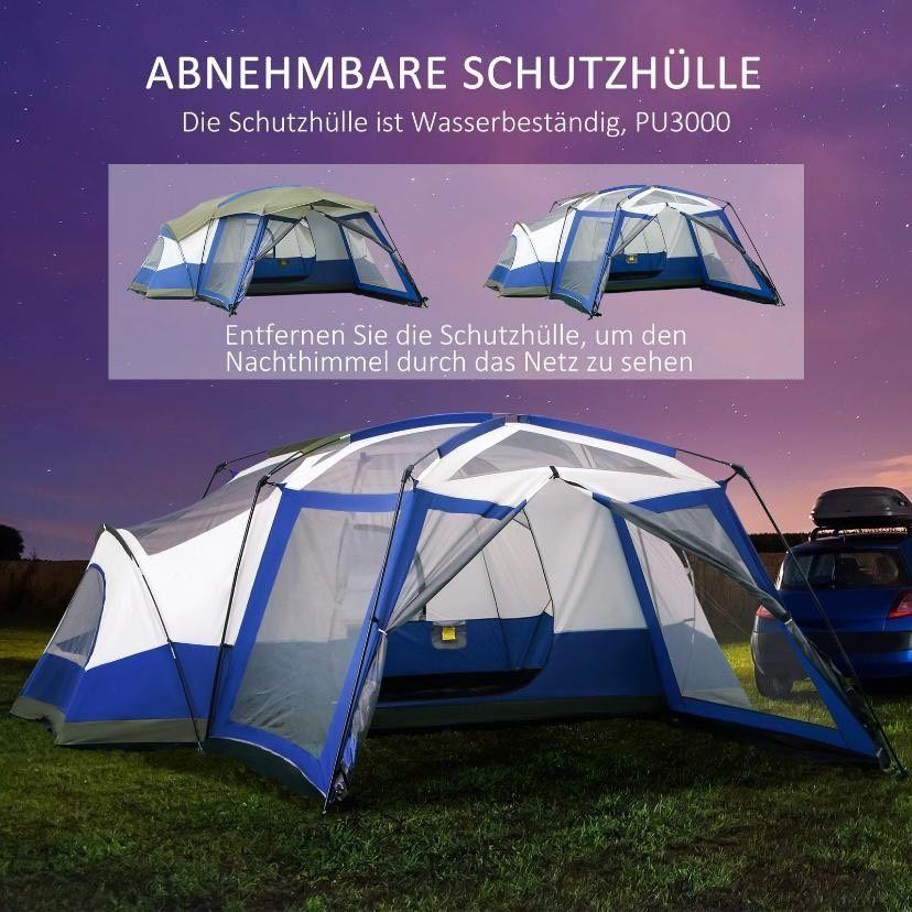 Familienzelt für 6–8 Personen – mit 2 Schlafkabinen & Vorraum