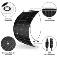 4×100W Flexibles Solarpanel Set 400W  12V ultradünn