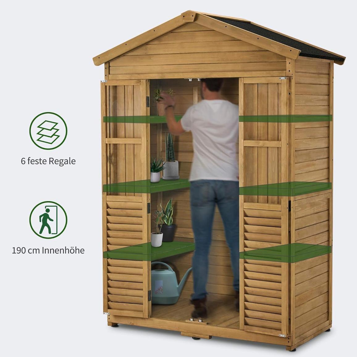 Gartengerätehaus Holz Gartenschrank Geräteschrank Schrank