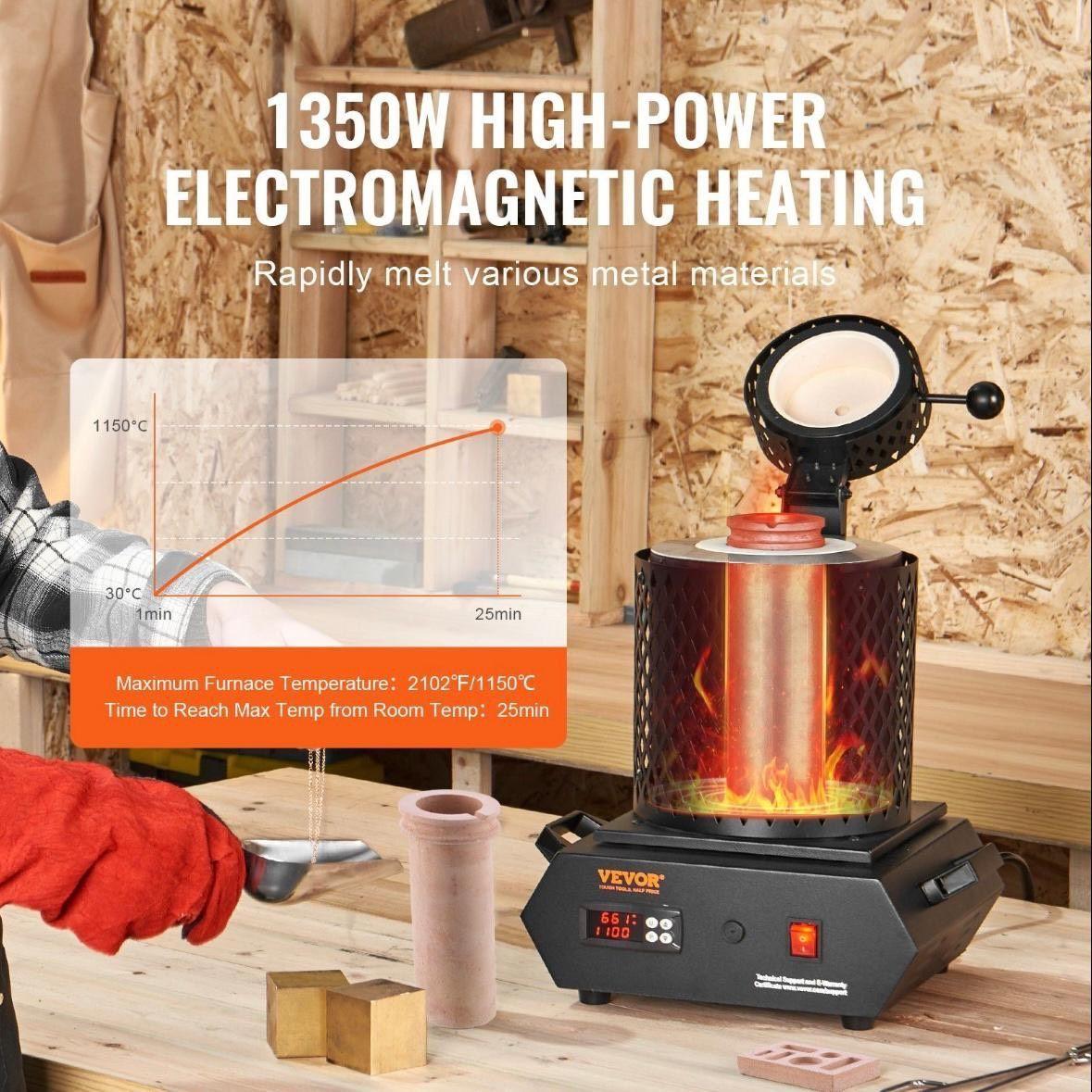 Goldschmelzofen 1350W 1150°C Set