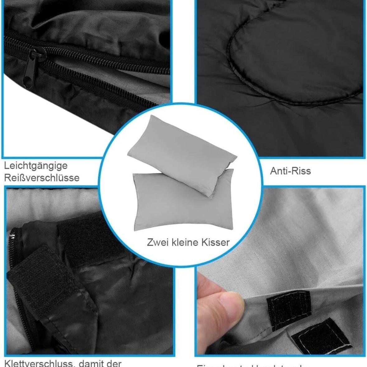 Doppelschlafsack für 2 Personen 2in1 Deckenschlafsack