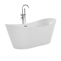 Freistehende Badewanne 180cm Acryl Oval Weiß Doppelseitig