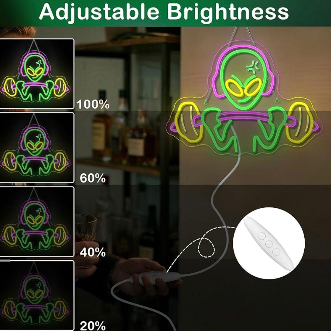 LED Neon Schild Alien Fitness