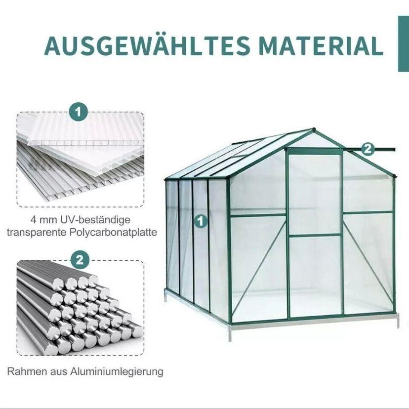 Aluminium Gewächshaus Polycarbonat Garten
