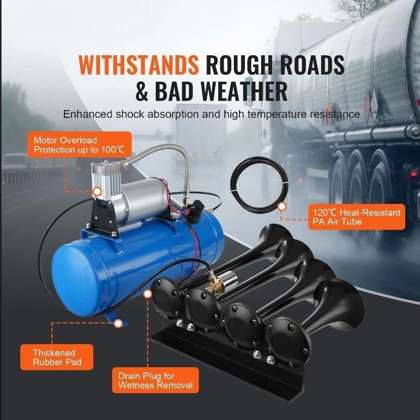 12V Luftkompressor 6L Tank 190W Druckluft Kompressor Auto LKW