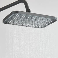 Duschsystem Grau mit Thermostat Regendusche + Handbrause Komplettset