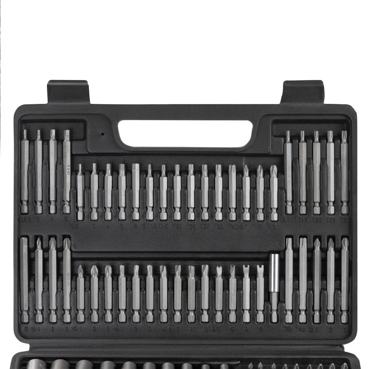 208tlg Bit-Satz aus Chrom-Vanadium-Stahl im Systemkoffer