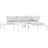 Gartenmöbel Set Aluminium Lounge 3-teilig Cremeweiß