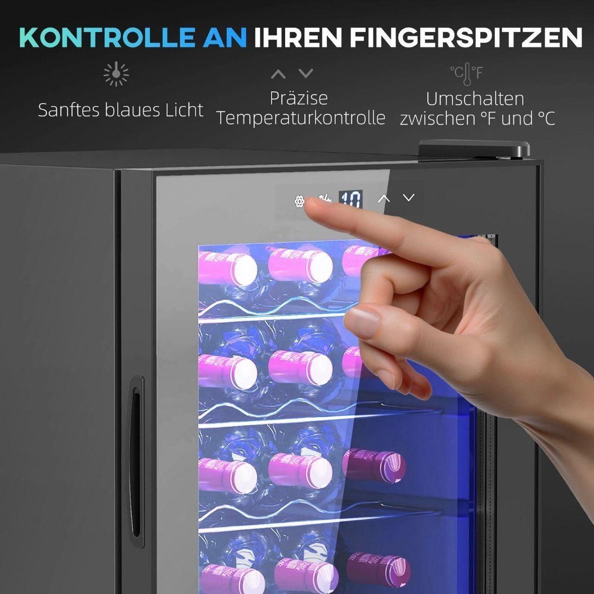 Weinkühlschrank 20 Flaschen 53L 5–18°C LED