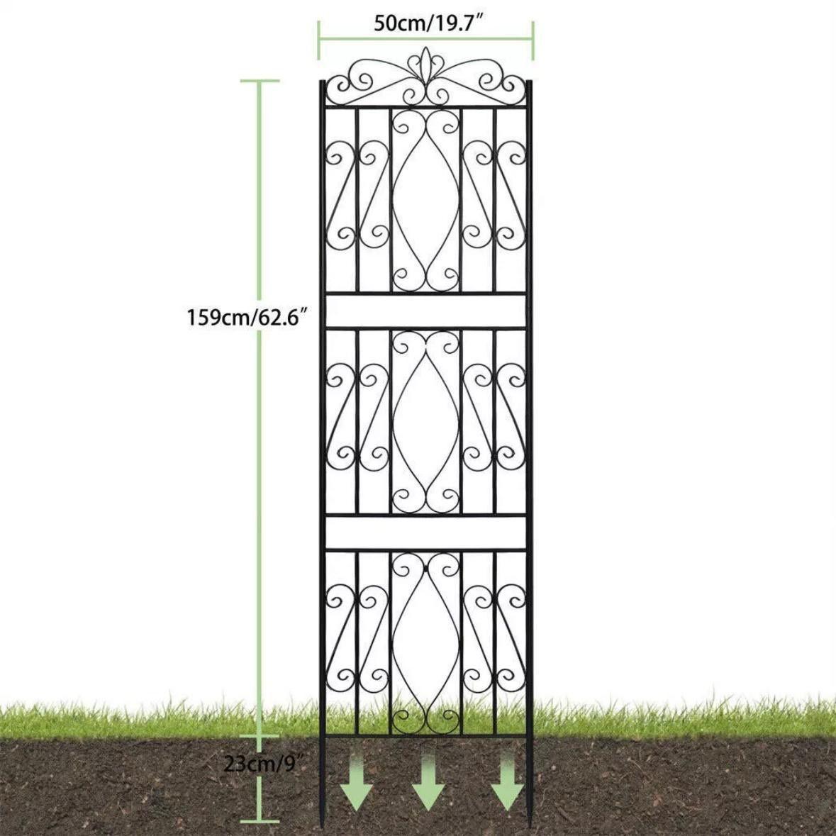 2er Set Rankgitter Metall Gartenspalier Rankhilfe Pflanzenstütze