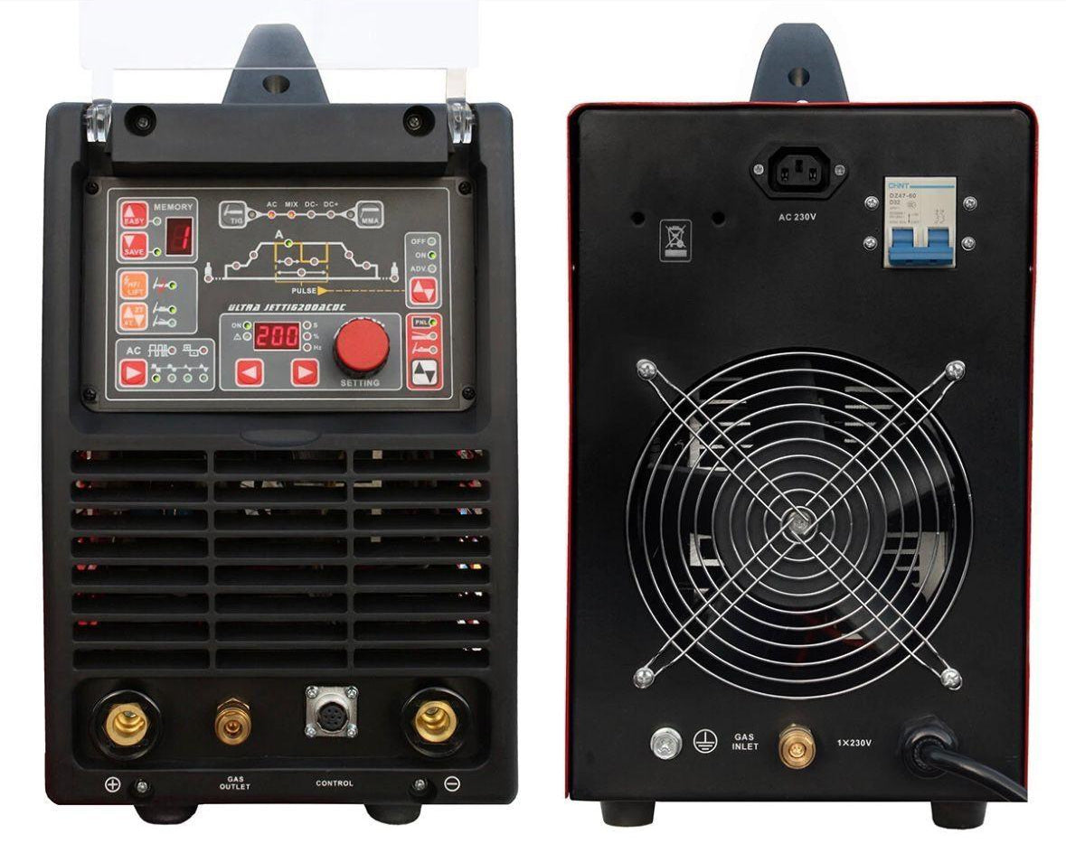 AC/DC WIG Inverter-Schweißgerät 200A mit Pulsfunktion & Fußpedal
