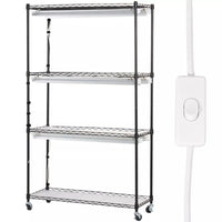 Pflanzenregal mit LED Pflanzenlampe 4 Ebenen