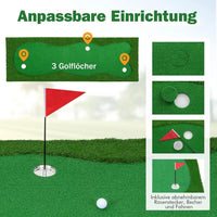 Golf Puttingmatte 300×100cm Trainingsmatte mit 3 Löchern