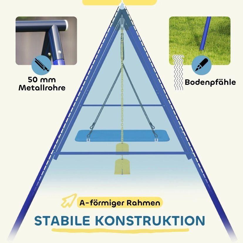 Schaukelgestell mit 3 Schaukeln Gürtelschaukeln & Plattformschaukel