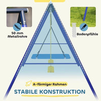 Schaukelgestell mit 3 Schaukeln Gürtelschaukeln & Plattformschaukel