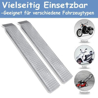 2x Auffahrrampen Aluminium klappbar 160cm Motorrad Quad