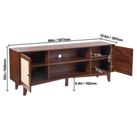 TV Lowboard Rattan 165cm Boho Vintage
