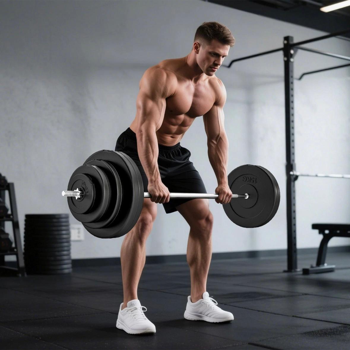 70-kg Langhantelset für effektives Ganzkörpertraining