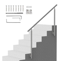 Edelstahl Treppengeländer 150cm verstellbar