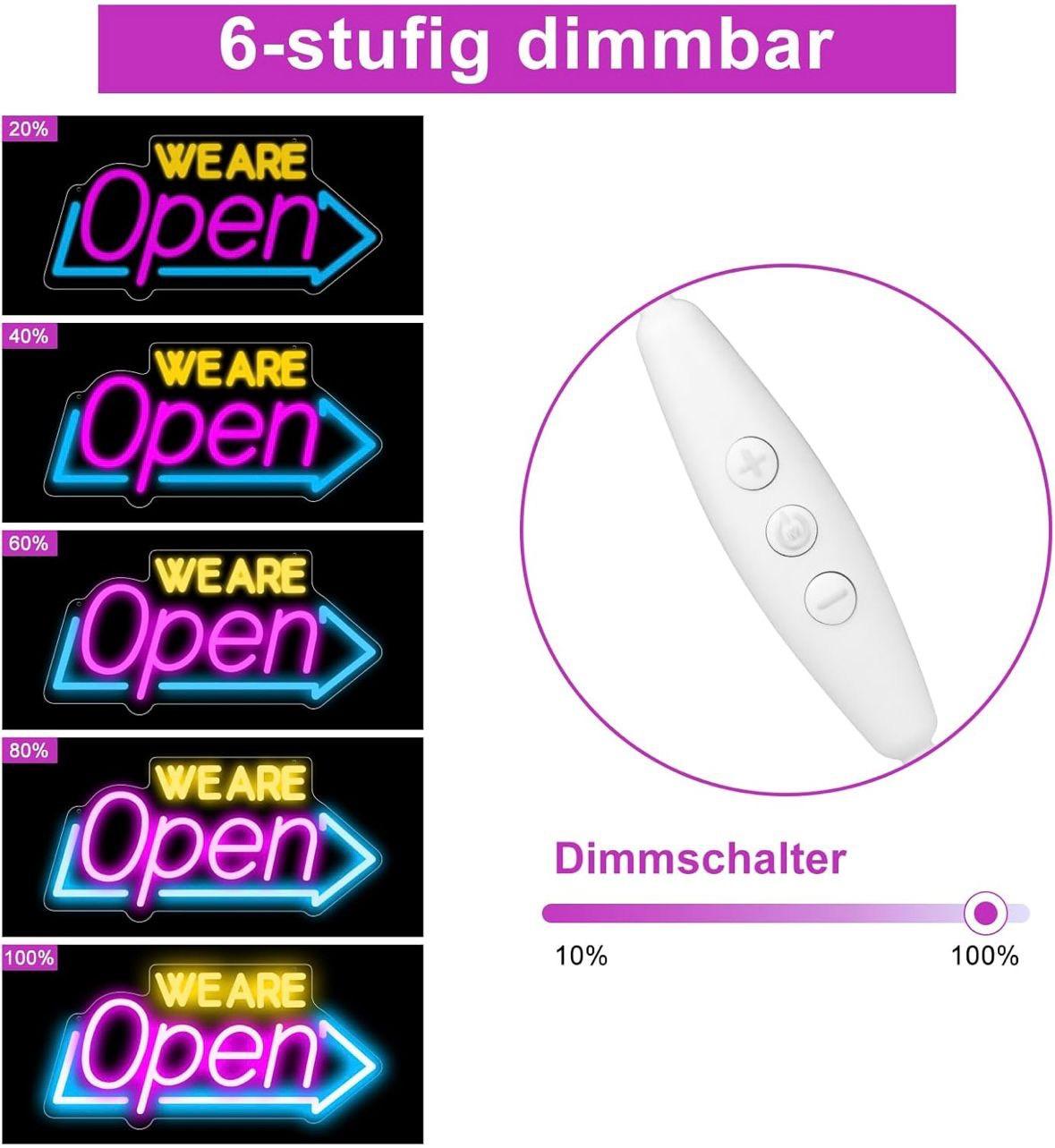 LED Neon Schild We are Open