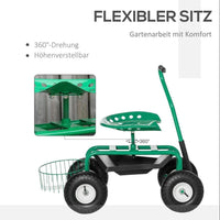 Gartenwagen mit Sitz rollbar