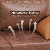 Modernes 3-Sitzer Sofa Stoff mit Massivholzrahmen
