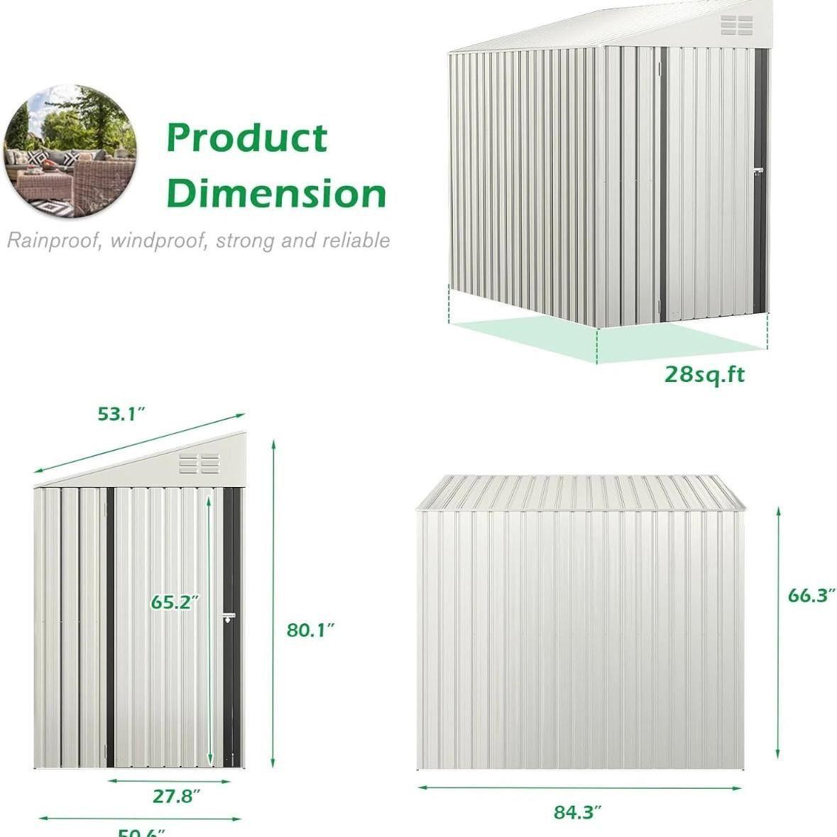 Gerätehaus Gartenhaus 2,6m² Geräteschrank Gartenschrank