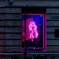 LED Neon Schild Frauen Silhouette