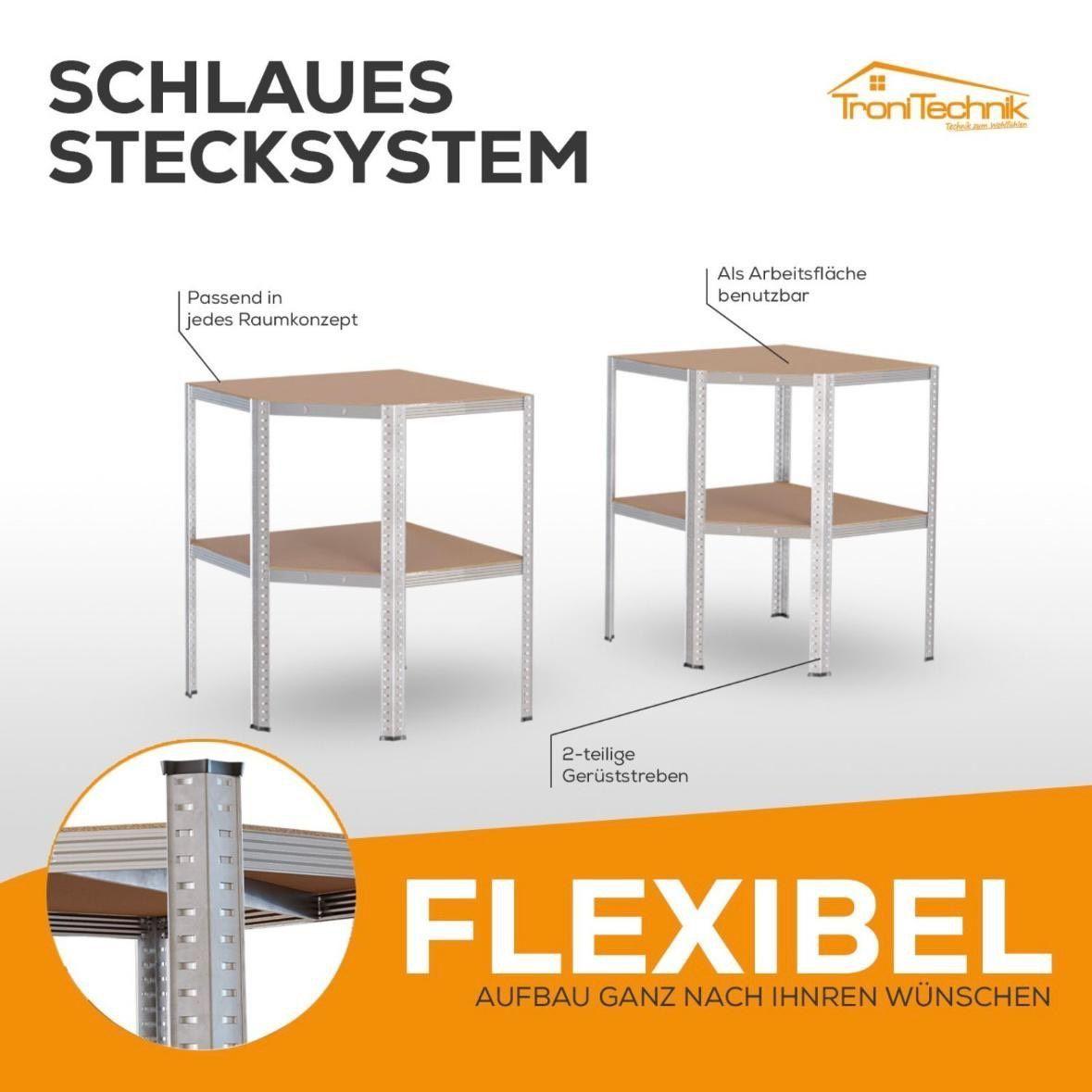 Eck Schwerlastregal Regal Steckregal 875kg