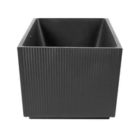 Freistehende Badewanne 170 cm Mattschwarz Acryl Rechteckig 280L