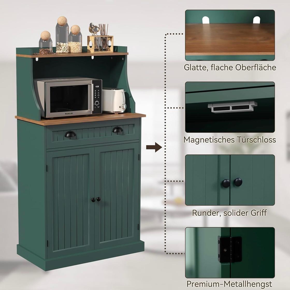Küchenschrank grün Mikrowellenschrank