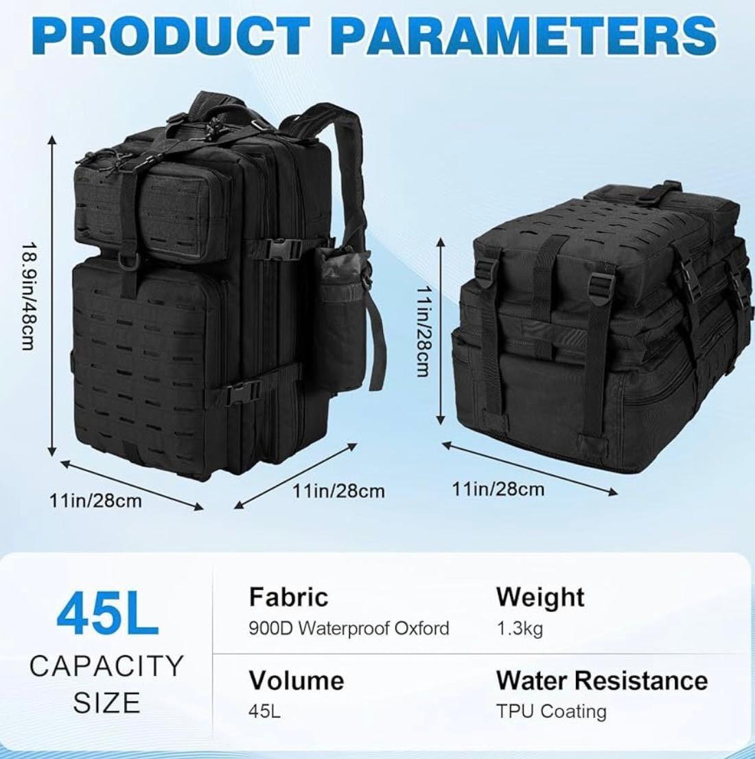 Taktischer Trekkingrucksack 45L Rucksack