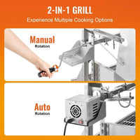 Elektrischer Spanferkelgrill aus Edelstahl mit 52W Motor