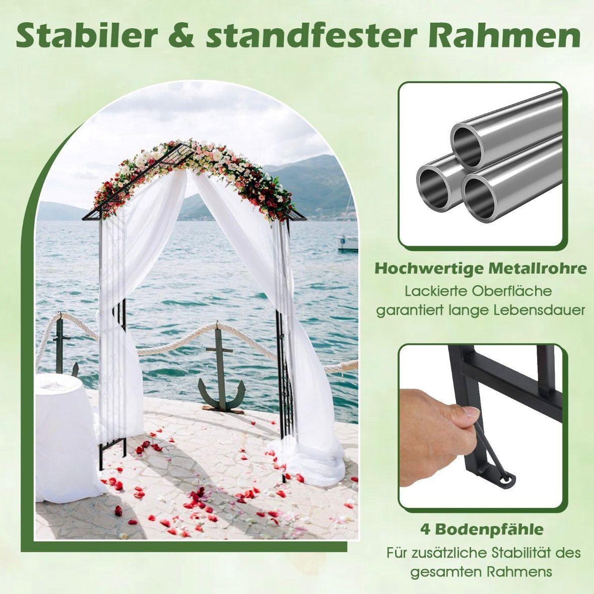 Rosenbogen Metall Rankhilfe Gartenbogen Torbogen Schwarz