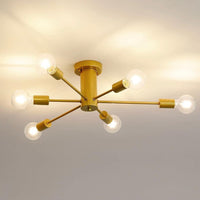 Moderne Deckenleuchte im Mid-Century-Design – Gold
